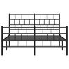 vidaXL Metal Bed Frame Black Steel Small Double Bed Frame Rectangular
