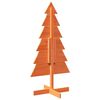 vidaXL Wooden Christmas Tree Wax brown Solid pinewood Medium