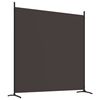 vidaXL 4-Panel Room Divider Brown 274.8"x70.9" Fabric