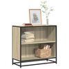 vidaXL Book Cabinet Sonoma Oak Engineered Wood, Metal Medium