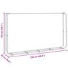 vidaXL Firewood Rack 98.4x9.8x59.1" Galvanised steel