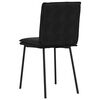 vidaXL Dining Chair Set of 2 Black Velvet, plywood, metal Standard