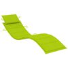 vidaXL Sunlounger With Table Bright green (cushion)