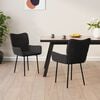 vidaXL Dining Chair Set of 2 Black Velvet (100% polyester), metal, plywood