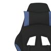 vidaXL Gaming Chair Black and Blue Fabric