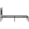 vidaXL Bed Frame Black Powder-Coated Steel Small Single Bed Frame