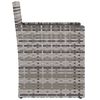 vidaXL Garden Armchair Grey PE rattan, Powder-Coated Steel