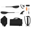 vidaXL Inflatable Kayak Black 147.6x28.3x12.2" Polyester