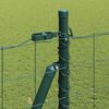 vidaXL Fence with Posts Green 1.2 x 25 m Steel