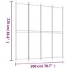 vidaXL 4-Panel Room Divider Anthracite 78.7"x86.6" Fabric
