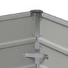 vidaXL Planter Light Grey 39.37 x 39.37 x 17.72 in Steel