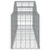 vidaXL Gabion Basket Set of 10 Silver Galvanized Iron Standard