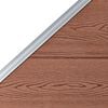 vidaXL Fence Panel WPC 37.4"x(41.3"-70.9") Brown