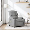 vidaXL Massage Recliner Chair Light Grey Fabric (100% polyester) Standard
