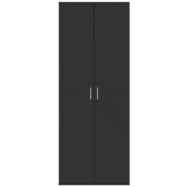 vidaXL Highboard Black 27.6"x13.8"x70.9" Engineered Wood