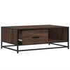 vidaXL Coffee Table Brown Oak Engineered Wood, Metal Medium Coffee Table