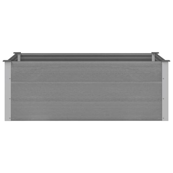 vidaXL Garden Raised Bed Grey Wood-plastic composite 59.1x39.4x21.3 in