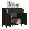 vidaXL Storage Cabinet Black Engineered wood Large Storage Cabinet