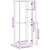 vidaXL Highboard Old Wood 60 x 35 x 180 cm Engineered wood