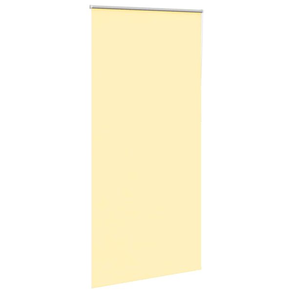 vidaXL Roller Blind Yellow 100% Polyester 45.3x82.7 in Height-Adjustable