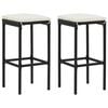 vidaXL Garden Bar Set Black Solid Acacia wood 3 Piece Set