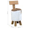 vidaXL Stool Brown Solid teak wood Standard Minimalistic Stool