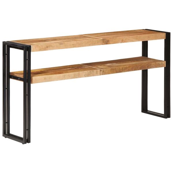 vidaXL Console Table Natural wood and black