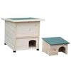 @Pet Hedgehog House White Solid pine wood XL Sturdy Hedgehog House