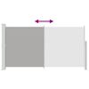 vidaXL Side Awning Grey Polyester, Powder-Coated Steel 67.0 x 118.1 in