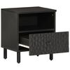 vidaXL Bedside Cabinet Black Solid mango wood, engineered wood, iron