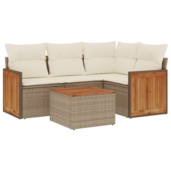 vidaXL Garden Sofa Set Beige