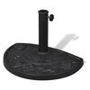 vidaXL Parasol Base Black Resin, Steel Heavy duty Parasol Base