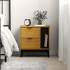 vidaXL Bedside Cabinet Oak Solid pine wood, engineered wood, plastic