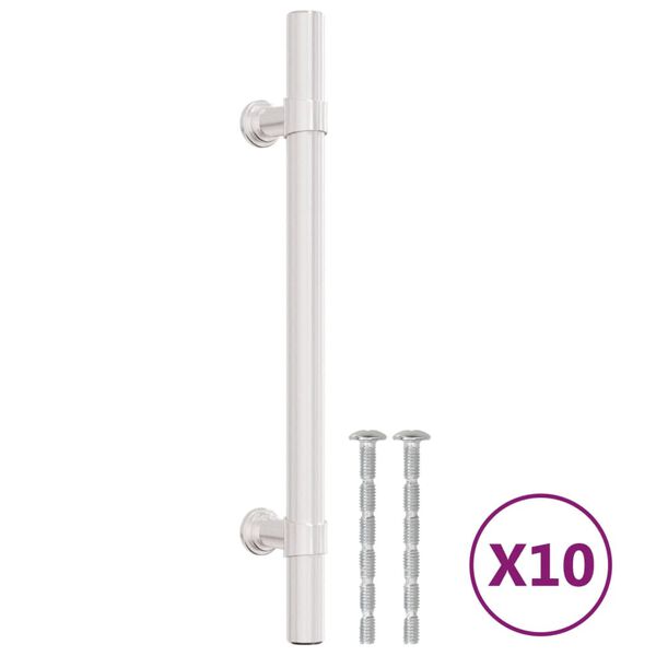 vidaXL Cabinet Handle Set of 10 Silver Stainless Steel