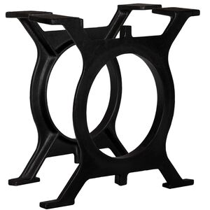 vidaXL Coffee Table Leg Set of 2 Black Cast Iron Medium