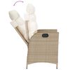 vidaXL Reclining Garden Chair Set of 2 Beige