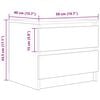 vidaXL Bedside Cabinet Artisan oak Engineered wood Medium