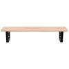 vidaXL Basin Shelf Wall Mounted Steel and Solid Wood Oak