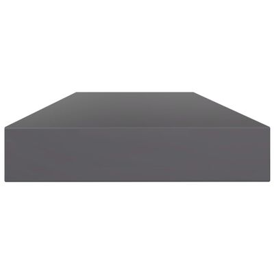 vidaXL Bookshelf Boards 4 pcs High Gloss Gray 39.4"x3.9"x0.6" Engineered Wood