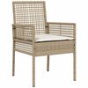 vidaXL Garden Dining Set 5 pcs Beige Poly rattan