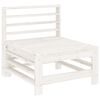 vidaXL Garden Lounge Set White Solid Pine Wood Standard Modular