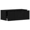 vidaXL TV Cabinet with Drawer Black Oak 80x34x30 cm Engineered Wood