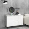 vidaXL Sideboard High Gloss White 40.2"x13.8"x27.6" Engineered Wood