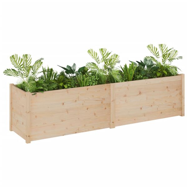 vidaXL Planter Natural Pine Solid Pinewood 78.7x19.7x19.7 in Durable