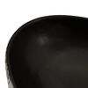 vidaXL Countertop Basin Black and Blue Oval 22.2x14.4x5.3" Ceramic