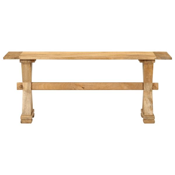 vidaXL Bench Natural Mango Wood Solid Mango Wood Medium Durable Bench