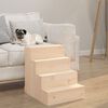 vidaXL Pet Stair 15.7x19.3x18.5" Solid Wood Pine