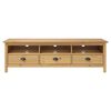 vidaXL TV Cabinet Honey brown Solid pine wood Large TV Cabinet
