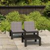 vidaXL Garden Lounge Set Grey Plastic Medium Durable Garden Lounge Set