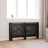 vidaXL Radiator Cover Black 59.8"x7.5"x32.1" MDF